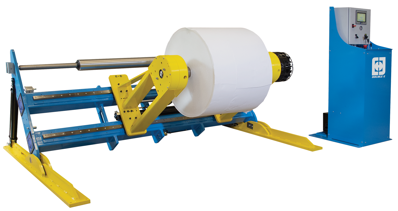 mini shaftless unwind stand with roll and controller